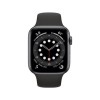 Apple Watch Series 6, 44mm, Space Gray Aluminium Case, Black Sport Band, GPS, Cellular, A2376