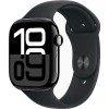 Apple Watch Series 10, 46mm, Jet Black Aluminium Case, Black Sport Band, GPS, A2999