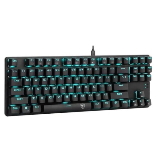 Tastatura Mecanica T-Dagger Bora, Iluminare LED Ice Blue, Switch-uri albastre Outemu, Negru
