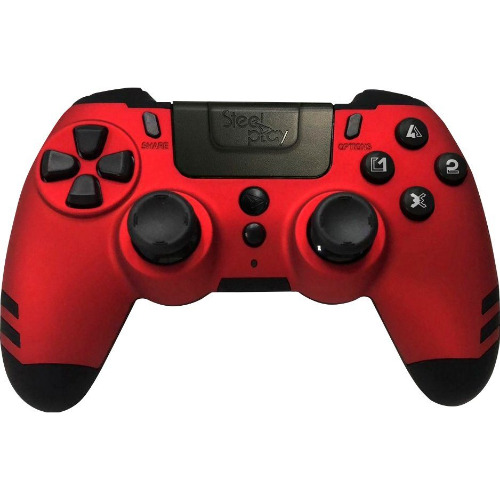 Controller wireless Steelplay Metaltech, Wireless, Dualshock, compatibil PS4/PC, Rosu