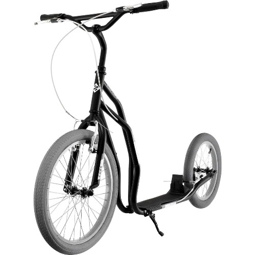 Trotineta Cu Roți Mari Street Surfing KB3, 20 inch, Otel Chromoly, Lungimea punții 44.5cm, Lățimea punții 12.7cm, Frane Fata/Spate, White Shadow
