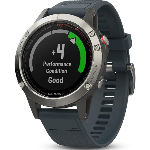 Ceas Smartwatch Garmin Fenix 5, 47mm, Pasi Monitorizare, Ritm Cardiac, Monitorizarea Somnului, Silicone Green
