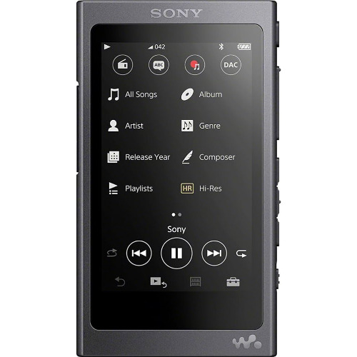 MP3 Player Sony Walkman NW-A45, AAC, FLAC, Afisaj TFT 3.0 inch, Micro SD, Bluetooth, NFC, Jack 3.5mm, Black