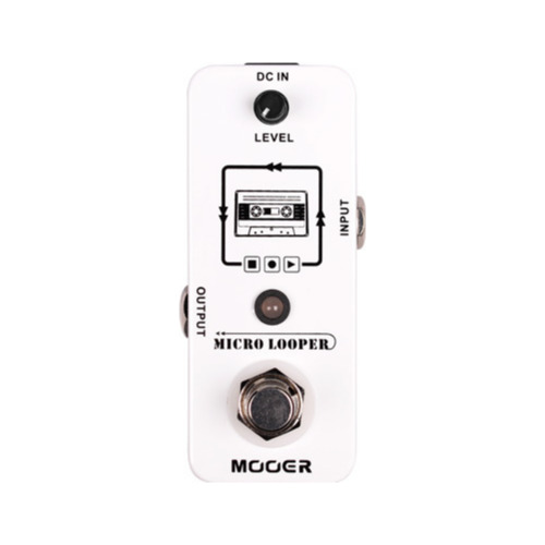 Efect de chitara MOOER Micro Looper, True Bypass, Timp înregistrare 30 min, FS, Level, Mono, Alb
