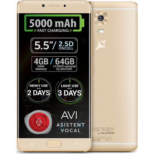 Allview P9 Energy Lite 2017, 64 Gb, Dual SIM, Energy Gold
