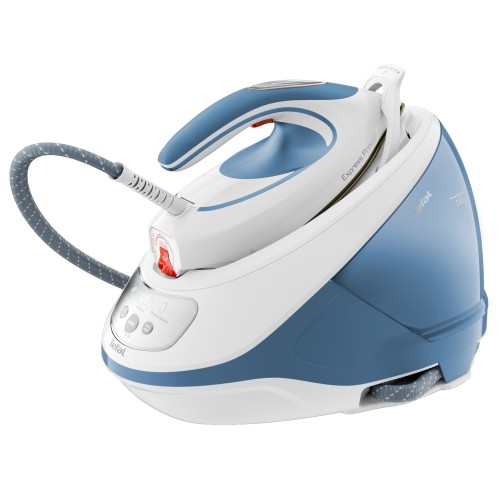 Statie de calcat Tefal Express Protect SV9202E0, 2800W, presiune 7.5 bari, jet de abur 520 g/min, rezervor 1.8L, talpa Durilium Airglide Autoclean, Alb si Alabstru (Produs NOU!)
