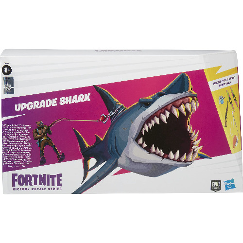 Figurina Fortnite Upgrade Shark Victory Royale Series, 15 cm, 4 ani+, Albastru
