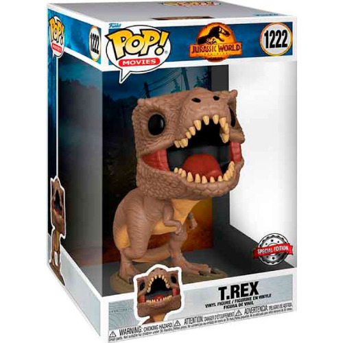 Figurina Jurassic World 3, T-Rex, Funko, 25 cm, Multicolor
