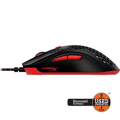 Mouse Gaming HyperX Pulsefire Haste, 16000 dpi, Negru/Rosu
