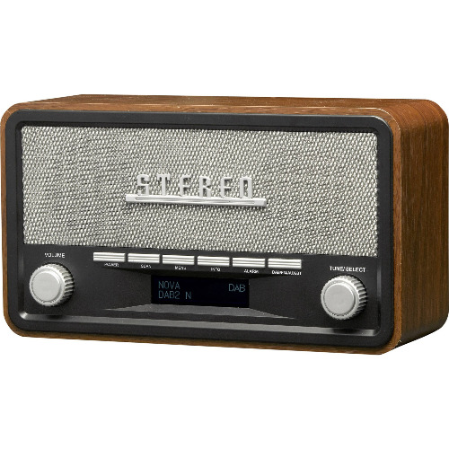 Radio Denver DAB-18 in carcasa din lemn, FM, AUX, Bluetooth
