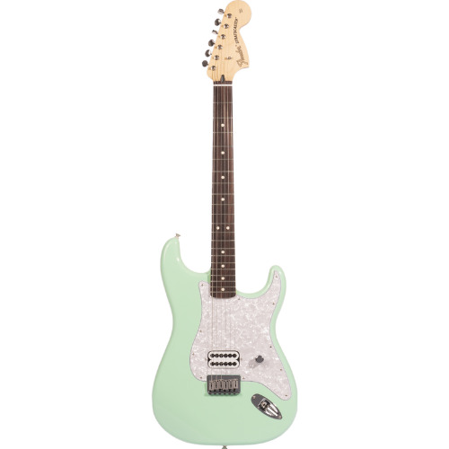 Chitara electrica Fender Tom DeLonge Stratocaster, 6 Corzi, Buton Volum, 21 Taste, Scala 647mm, Surf Green