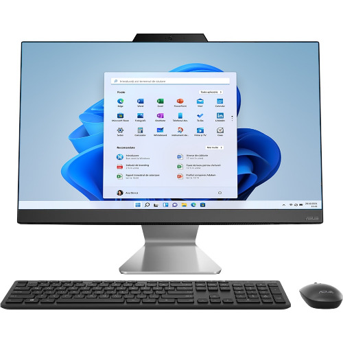 Sistem All in One ASUS A3402WBAK-BA546W, 23.8 inch, Full HD, Intel Core i7-1255U, 8 Gb RAM, SSD 512 Gb, Intel UHD Graphics, Windows 11 Home, Negru
