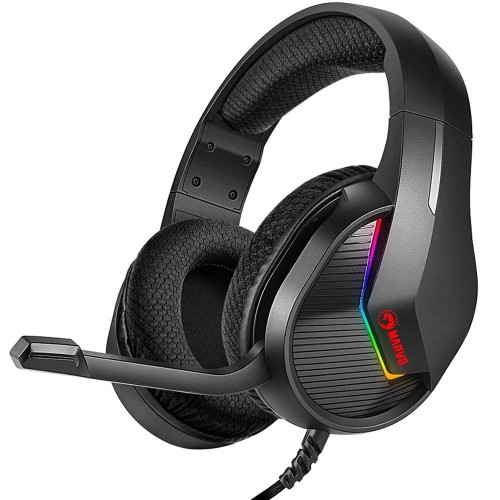 Casti Gaming MARVO H8618 Black, Stereo, USB, Negru
