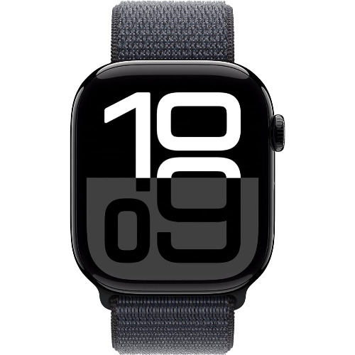 Apple Watch Series 10, 46mm, Jet Black Aluminium Case, Midnight Sport Loop, GPS, A2999 (Produs Sigilat!)
