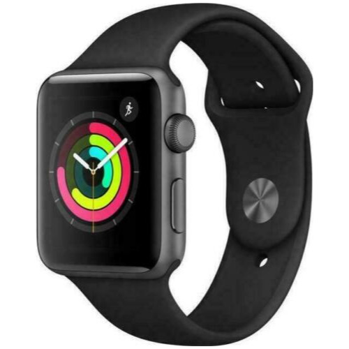 Apple Watch Series 5 44mm, Space Gray Aluminium Case, Black Sport Band, A2093
