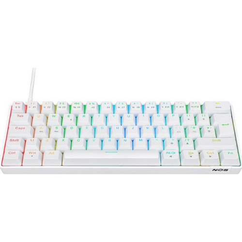 Tastatura Gaming wired NOS C450 Mini PRO RGB, Red Switch, White
