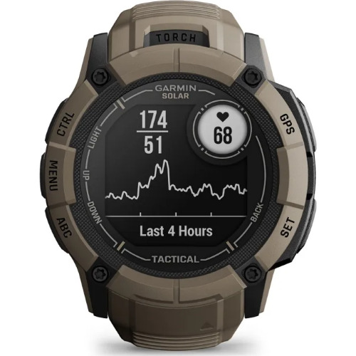 Smartwatch Garmin Instinct 2X Solar Tactical Edition 50mm, GPS, Android/iOS, Silicon, Coyote Tan
