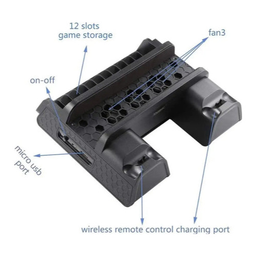 Stand de racire si incarcare Dobe TP4-882 pentru Playstation 4 Slim
