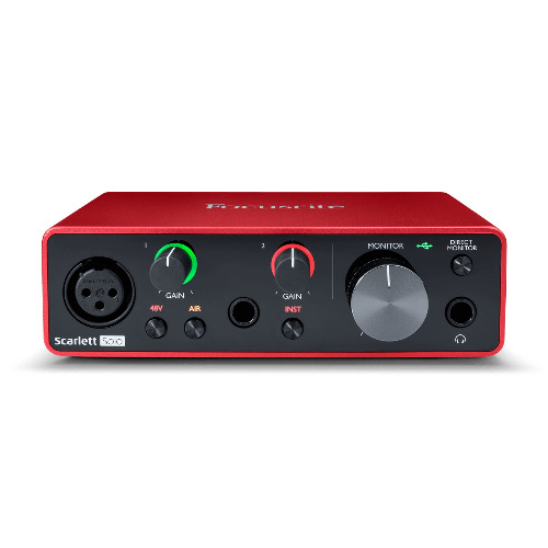 Placa de sunet Focusrite Scarlett Solo 3rd Gen, Rosu
