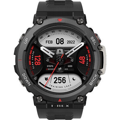 Smartwatch AMAZFIT T-Rex 2, GPS, Android/iOS, silicon, Ember Black
