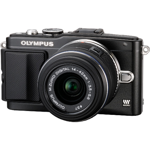 Aparat foto Mirrorless Olympus E-PL5, 16.1Mp, Display 3 inch, USB, Obiectiv EZ-M1442 II R, Black