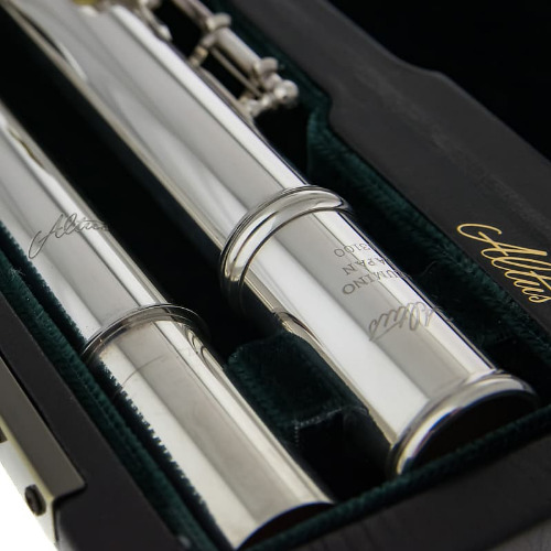 Flaut Altus 1807-AL 946 Silver Seamed Tube Flute, 925 Sterling Silver Mechanism
