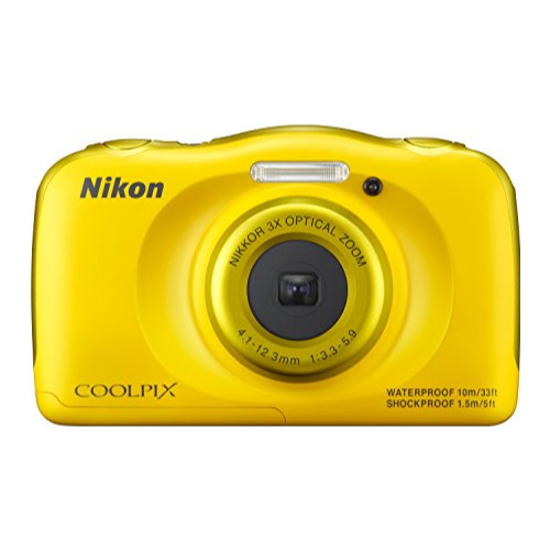 Aparat foto digital Nikon COOLPIX S33, Display LED 3 Inch, Waterproof, Galben
