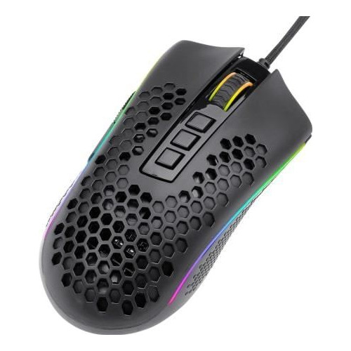 Mouse Gaming, Redragon Storm M808-RGB, USB, 1600 dpi, 9btns, Iluminare de fundal RGB, Negru
