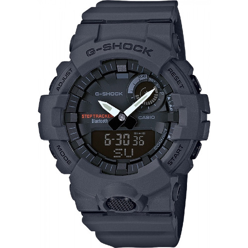 Ceas Barbatesc Casio G-Shock GBA-800, 49mm, Quartz, Analog si Digital, 20 ATM, Cristal Mineral, Curea Silicon, Gri
