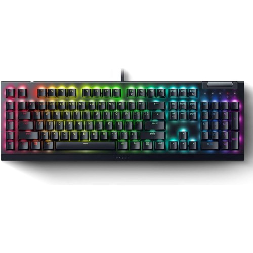 Tastatura Gaming mecanica RAZER BlackWidow V4 Pro, Chroma RGB, Yellow Clicky Switch, US, Negru
