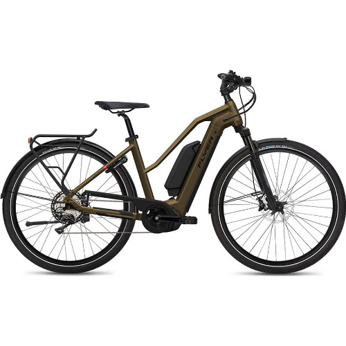 Bicicleta electrica Flyer Upstreet 4 7.70 HS, Marime Cadru M, Roti 28 inch, Motor Bosch Performance Line Speed, Baterie 1125 Wh, Viteza Max 45km/h, 12 Viteze, Frane Disc, Auriu