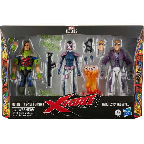 Set Figurine de actiune Hasbro Marvel Legends Series X-Force 6-inch Collectible Multi-Pack Rictor, Domino and Cannonball
