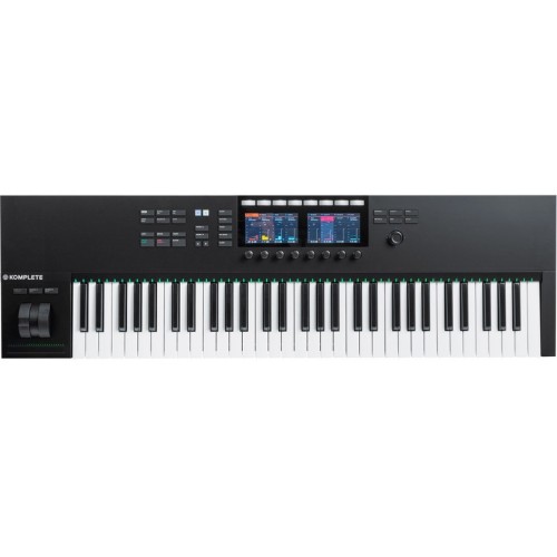 Native Instruments Komplete Kontrol S61 Mk2, Midi, 2x Display Hi-Res, 8 knob-uri, 2 roti - pitch si modulatie, touchstrip, Light Guide si Smart Play, Negru
