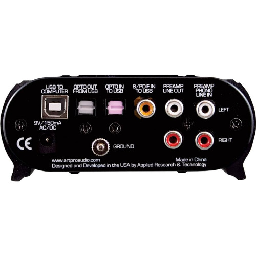 Preamplificator Pentru Pick-up ART USB Phono Plus Project Series, Negru
