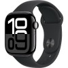 Apple Watch Series 10, 42mm, Jet Black Aluminium Case, Black Sport Band, GPS, Cellular, A3001