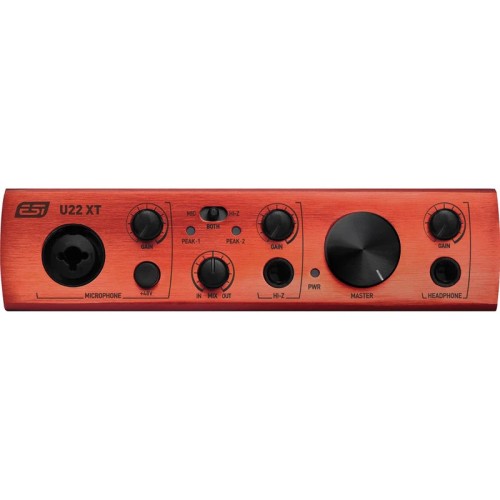 Interfata USB Audio Profesionala ESI U22 XT, rezolutie de 24-bit / 96kHz, Alimentare USB, Rosu
