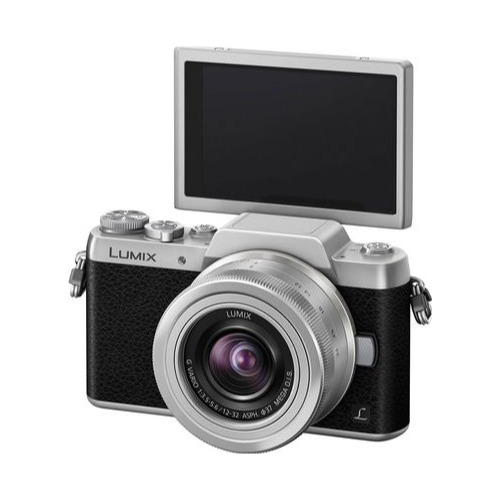 Aparat Foto Digital Panasonic Lumix DMC-GF7, 16 Mp, LCD + Obiectiv Lumix 12-32mm f/3.5-5.6, Argintiu
