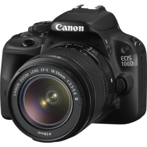 Aparat foto Canon EOS 100D, 18 Mp, Obiectiv EF-S 18-55mm 1:3.5-5.6 III
