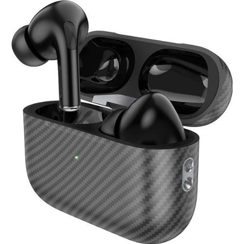Casti In-Ear Hoco EW47 Plus, True Wireless, Bluetooth, Control Tactil, Autonomie 6 Ore, Aspect carbon