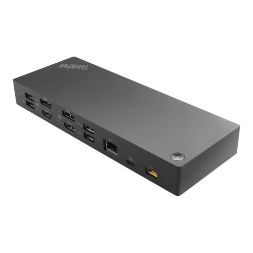 Docking Station Lenovo ThinkPad Hybrid USB-C with USB-A DUD9011D1, 3x USB 3.0, 2x USB 2.0, 2x Display Port, 2x HDMI,1x Ethernet, Negru/Rosu
