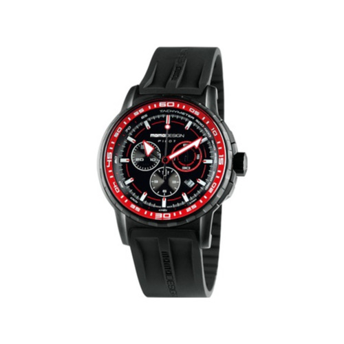 Ceas Barbatesc Momo Design MD-2198-01, 43 mm, Quartz, WR 50 m, Cronograf, Negru/Rosu

