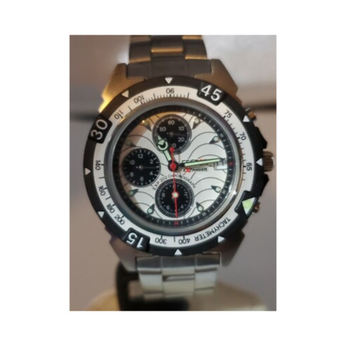 Ceas barbatesc Sector Expander 202 Chronograph, 44mm, Tiger Dial, Black-White
