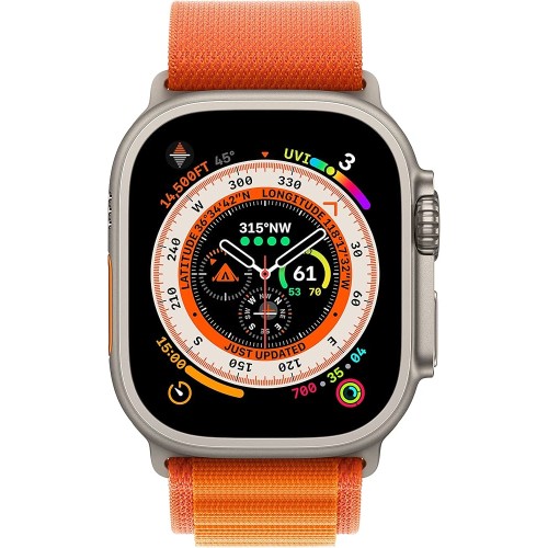 Apple Watch Ultra 49mm A2684, GPS, Celluar, Titanium Case, Orange Alpine Loop
