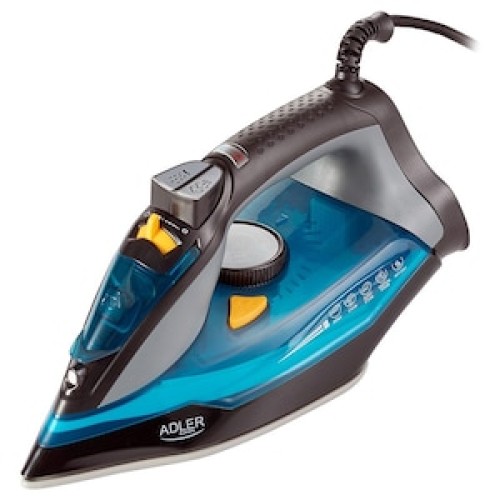 Fier De Calcat Cu Aburi Camry CR5032, Talpa Ceramica, Capacitate Apa 350ml,  3000 W, Albastru/Negru
