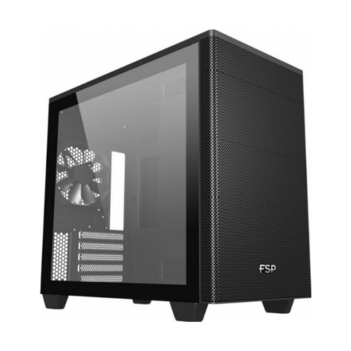 Carcasa Fortron FSP CST 360 B MINI TOWER, 2x USB 3.0, 1x USB-C, 2x Jack 3.5mm, 2x ventilatoare, Negru