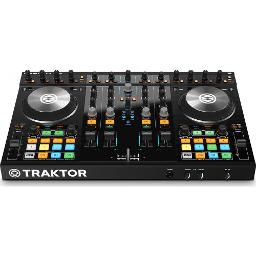 Controler de DJ Native Instruments Traktor Kontrol S4 MKII, 4 deck-uri, MIDI, Jack 6.3mm, RCA, 24bit/96Khz, Negru
