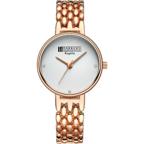Ceas dama Barkers of Kensington Limited Edition Regatta cu cristale, White
