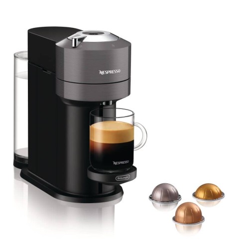 Espressor Cu Capsule Nespresso By DeLonghi Vertuo Next ENV120GY, 1500W, Negru/Gri
