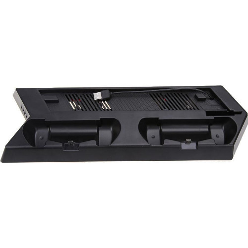 Stand vertical multifunctional DOBE cu port incarcare, USB hub si ventilatoare pentru PS4 Fat si Slim

