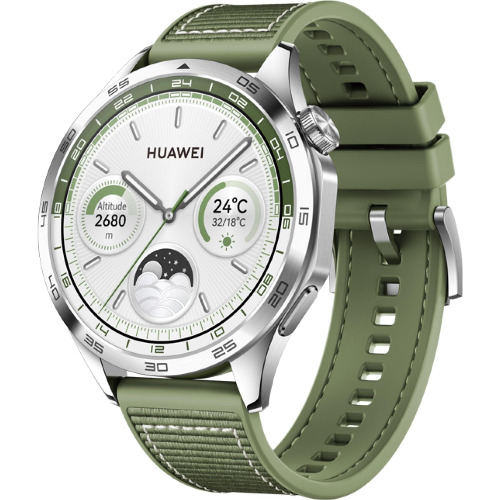 Smartwatch Huawei Watch GT 4 PNX-B19, 46mm, GPS, Android/iOS, Curea Woven Green

